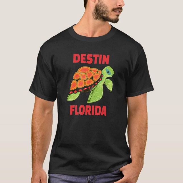 Destin Florida Sea Turtle T Shirt (Framsida)