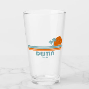 Destin Florida Sol Handflatan Träd Glaskopp