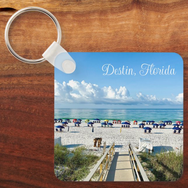 Destin Florida Söt Beach Photography Souvenir Nyckelring (Framsida)