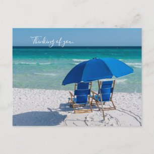 Destin Florida Stolar Och Parasoll Tänker På Dig Vykort