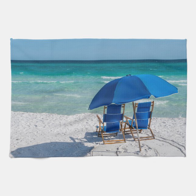 Destin Florida-stolar och Parbrella Kitchen Towel Kökshandduk (Horisontell)