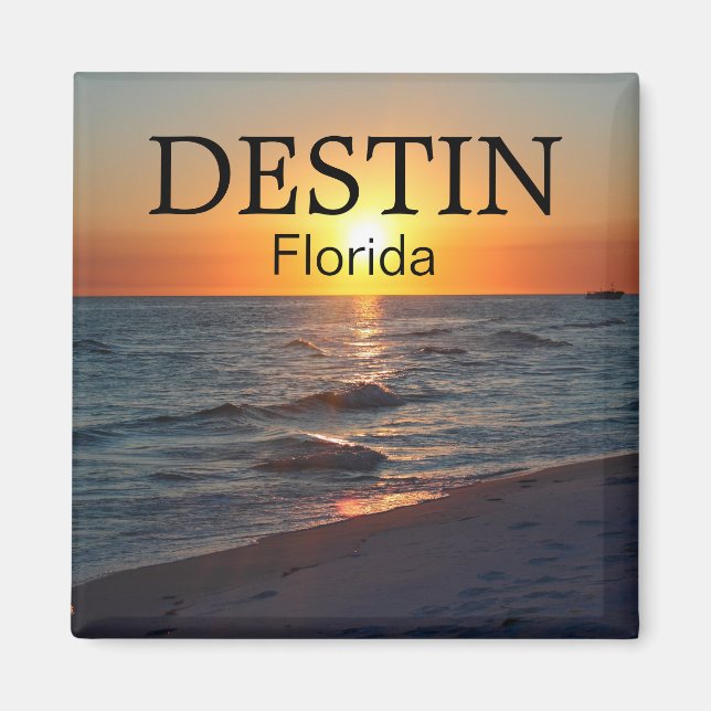 Destin Florida sunset över bukt Magnet (Framsidan)
