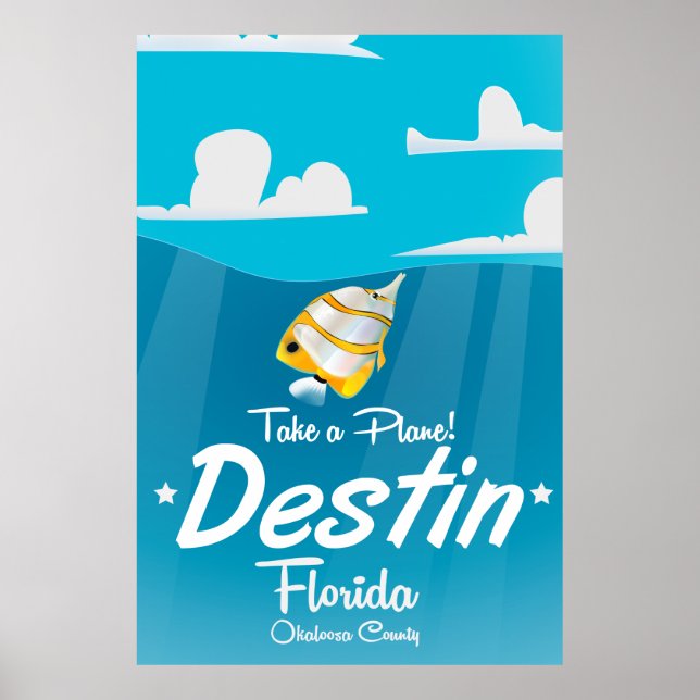 Destin Florida vintage resor poster. Poster (Framsidan)