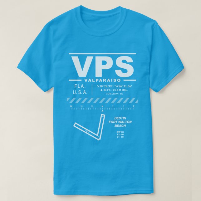 Destin Fort Walton Beach Airport VPS T Shirt (Design framsida)