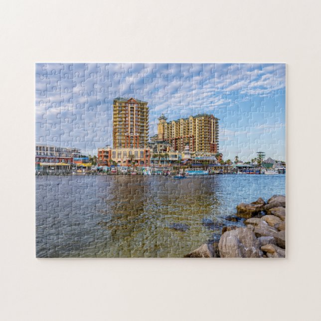 Destin Harbor Boardpromenad Jigszle Puzzle Pussel (Horisontell)