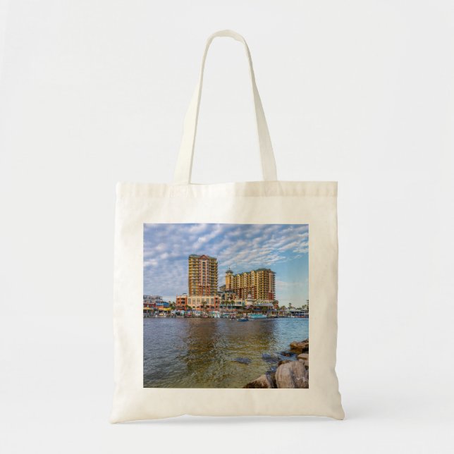 Destin Harbor Boardpromengå Tote Bag Tygkasse (Framsidan)