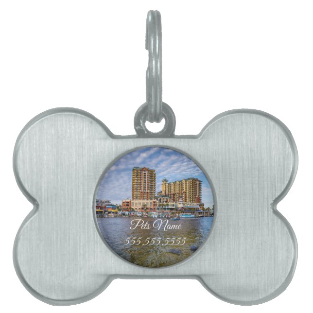Destin Harbor Boardpromenpromenäggs-tagg ID-bricka Husdjur (Framsidan)