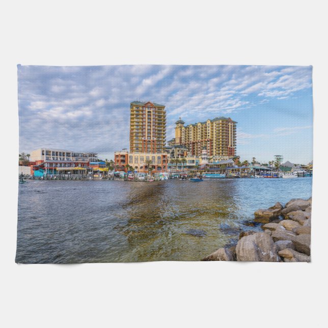 Destin Harbor Boardwalgs Kitchen Towel Kökshandduk (Horisontell)