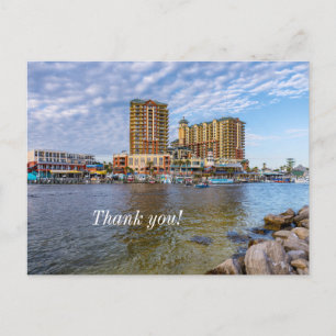 Destin Harbor Boardwalk Tackkort för tack Vykort