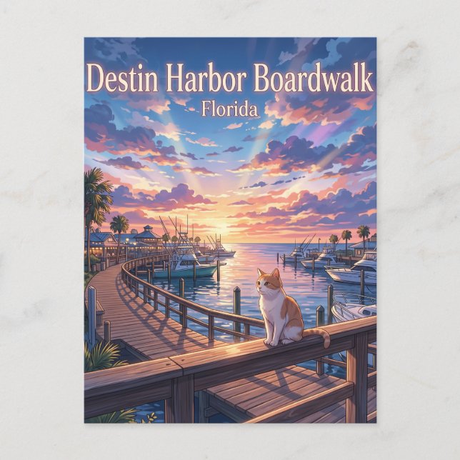 Destin Harbor Boardwalk USA Vykort (Framsida)