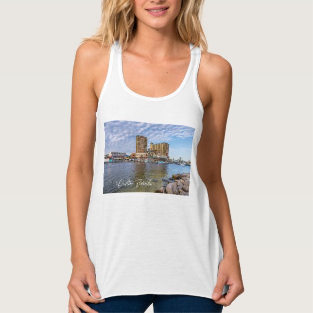 Destin Harbor BoardwalTanktop Linne Med Racerback (Framsida)