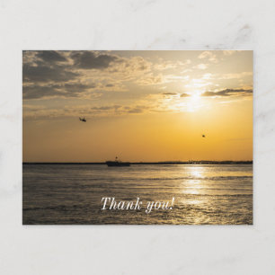 Destin Sunset And Helicopters Tack-kort Vykort