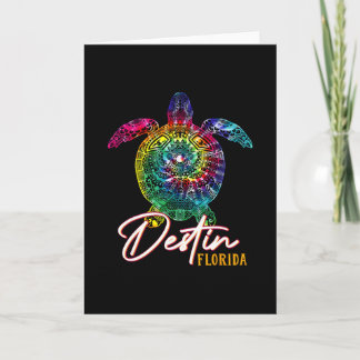 Destin Tie Dye Havssköldpadda Florida Matchande Fa Kort
