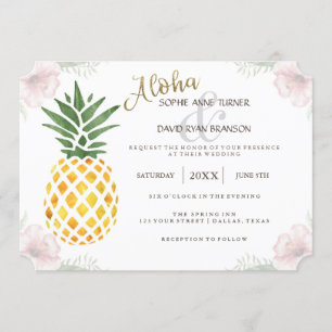 Destination Aloha Tropical Beach Wedding Inbjudan