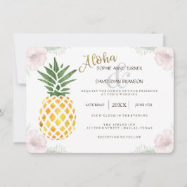 Destination Aloha Tropical Beach Wedding Inbjudan