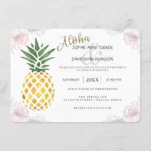 Destination Aloha Tropical Beach Wedding Inbjudan