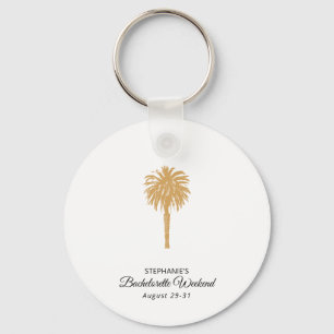 Destination Bachelorette för Tropical Beach Guld H Nyckelring