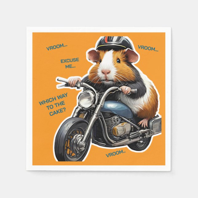 Destination CAKE, Guineas Gris födelsedag Pappersservett (Framsidan)