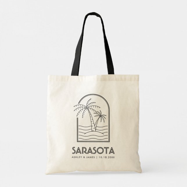 Destination för Sarasota Florida Bröllop Helg Tygkasse (Baksida)