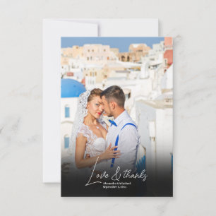 Destination Greece Santorini Bröllop Photo Tack Kort