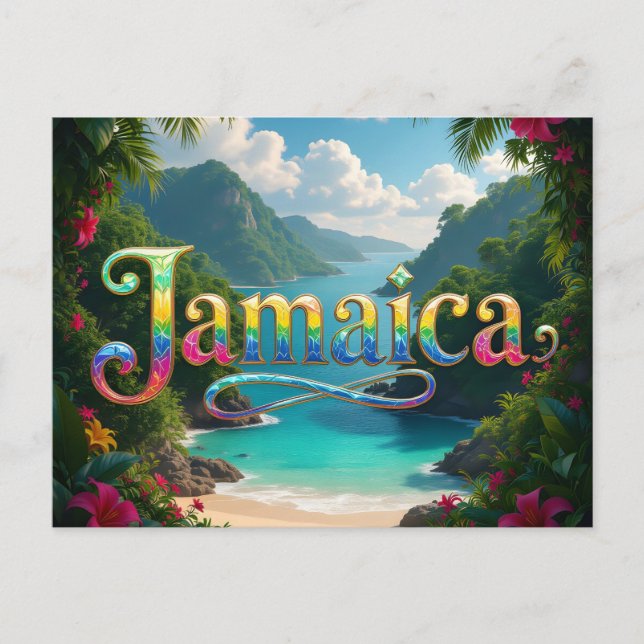 Destination jamaica vykort (Framsida)