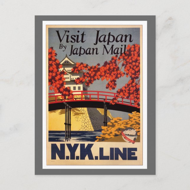 Destination: Japan Resemålare affisch Vykort (Framsida)