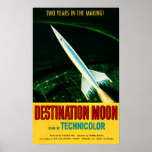 DESTINATION MÅNE Retro Hollywood Sci Fi Film Movie
