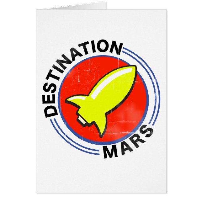 Destination Mars Hälsningskort (Framsidan)
