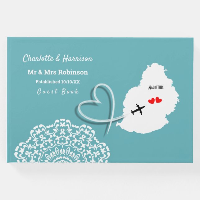Destination Mauritius Bröllop Gästböcker (Framsida)