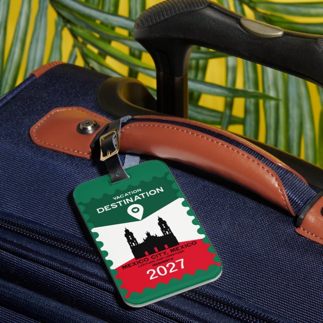 Destination Mexico Vacation Gift Bagagebricka (Framsida Insitu 1)