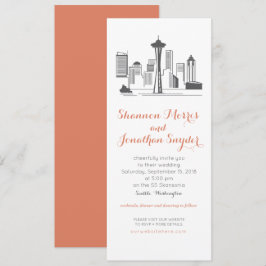 Destination som gifta sig Seattle horisontinbjudan Inbjudningar