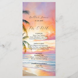 Destination Sunset Beach Wedding Meny
