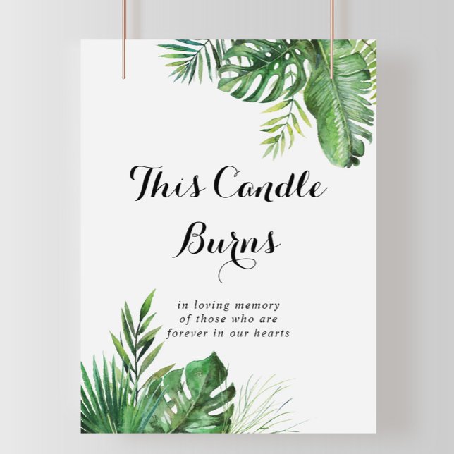 Destination Tropical Grön Ljusskylt Brinner Poster (Skapare uppladdad)