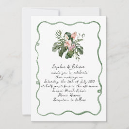 Destination Tropical Wedding Invitation Inbjudningar