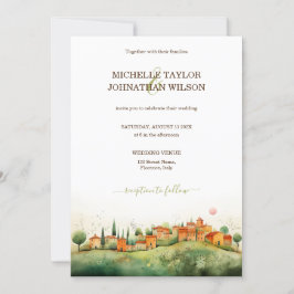 Destination Wedding Italien Toskany Florence Inbjudningar