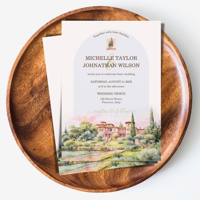 Destination Wedding Italien Toskany Florence Inbjudningar (Skapare uppladdad)
