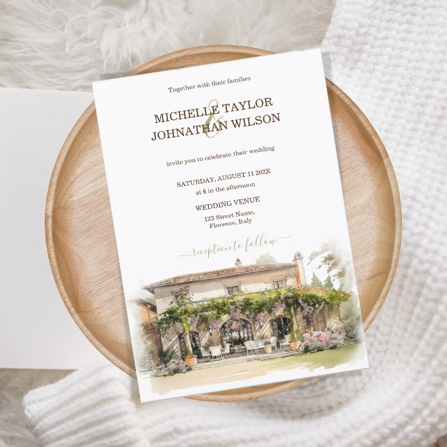 Destination Wedding Italien Toskany Florence Inbjudningar (tuscany villa wedding)