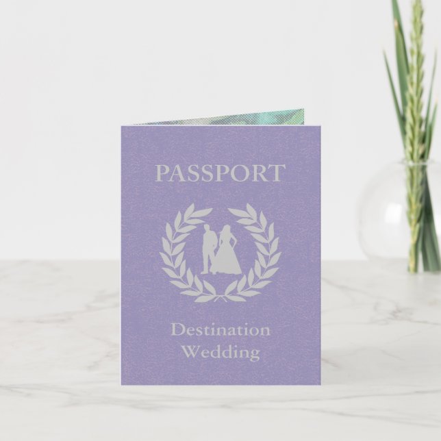destination wedding pass  inbjudan (Framsida)