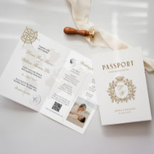 Destination Wedding Pass Inbjudningskort
