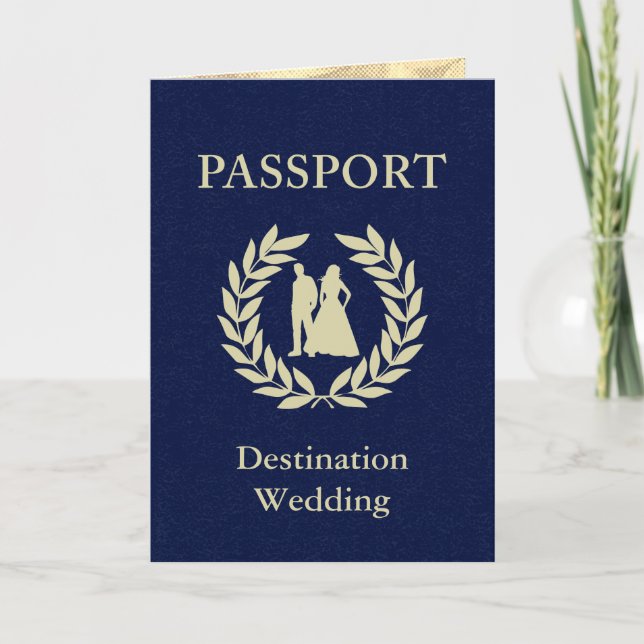 destination wedding-pass kort (Framsida)