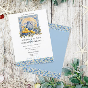 Destination Wedding Santorini Greece Island Inbjudningar