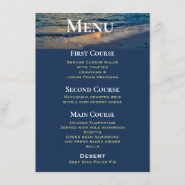 Destination Wedding Sunny Himlar Bröllop Menu Tilläggskort