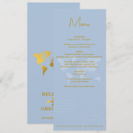 Destination Wedding World Pass VISA Blå Guld Meny