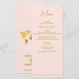 Destination Wedding World Passport Rosa Guld Meny