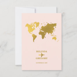Destination Wedding World Passport Rosa Guld OSA Kort