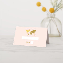 Destination Wedding World Passport Rosa Guld Placeringskort