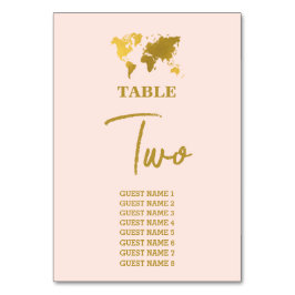 Destination Wedding World Passport Rosa Rosa Guld Bordsnummer