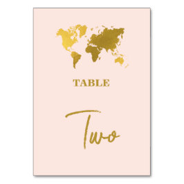 Destination Wedding World Passport Rosa Rosa Guld Bordsnummer