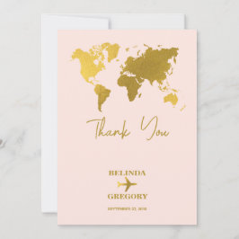 Destination Wedding World Passport Rosa Rosa Guld Tack Kort