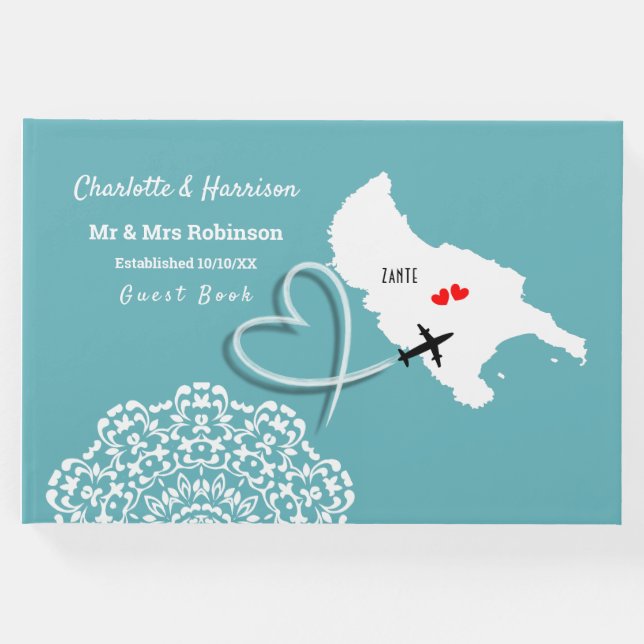 Destination Zante Grekiska Bröllop Gästböcker (Framsida)